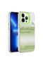 iPhone 13 Pro Compatible Marble Patterned Sys Marbello Case-Green