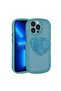 iPhone 13 Pro Max Compatible Camera Protected Colorful Sys Ofro Case with Pop Socket-Blue