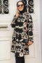 Patterned Black Hijab Tunic 11685S - 2