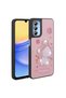 Galaxy A15 Case Shining Embossed Iconic Figure Sys Amas Silicone Cover - Pink