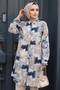 Patterned Mink Hijab Tunic 11677V - 3