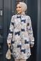 Patterned Mink Hijab Tunic 11677V - 4