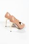Women's Genuine Leather Heeled Shoes Dark Powder Pink - 3