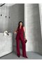 Women's Shawl Collar Belted Vest Palazzo Pants Suit