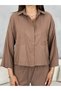 Women's Suit with Shirt Pocket Detail and Elastic Waist Trousers - 2