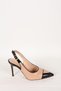 Women's Black-camel Genuine Leather Heeled Shoes - 5
