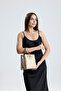 Gold Snake Patterned Ring Handle Chain Hand and Shoulder Women's Bag - 2