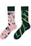 Left and Right Panda Patterned Socket Socks - 2