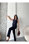 Women's Bottom Top Suit Stylish Stone Button Detail Premium Vest Pants Double Suit - 2
