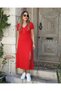 Women's Clothing - Janes Women's Short Sleeve V Neck Maxi Size Dress - 5
