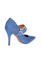 Vizzano Ladies Mid Heel Shoes Blue | Made In Brazil - 3