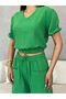 Women's Set with Blouse Pants Pockets - 4