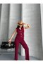 Women's Bottom Top Suit Stylish Stone Button Detail Premium Vest Pants Double Suit - 5