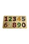 Dinosaur Number Puzzle, Wooden Insert Puzzle, Colorful Educational Puzzle, Number Learning - 6