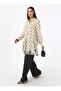 Viscose Printed Tunic - Black - White - Refka - 7