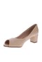 Ladies Mid Heel Shoes Beige | Made In Brazil - 2