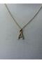 Women's Letter'A' Zircon Stone Letter Steel Gold Necklace - 6