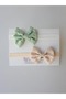 Baby Girl Kid Bandana Buckle Set 2 Pcs Mint Scalloped and Cream - 3