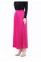 Fuchsia Maxi Length Elastic Waist Pleated Skirt - 4