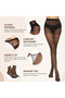 Women's/Girl's Sheer Pantyhose Stockings Tights,Black, Free Size (Pack of 2) - 7
