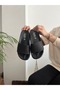 Black Glitter Stone Orthopedic Soft Sole Comfort Model Slippers Daily Comfortable Slippers - 2