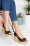 Older Wedge Heeled Shoes-Black-Lzt0536 - 2