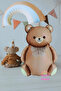 Retro Blue Rainbow & Bow Tie Teddy Bear Foil Balloon Set – Party Balloon of 2