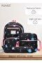 3-Piece Backpack Set Simple Large-Capacity Carrying School Bag Shoulder Bag Pencil Bag Waterproof Fa - 5