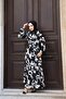 WOMEN'S SUMMER MODEST BELTED WOVEN VISCOSE FABRIC ELEGANT DRESS - 5