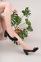 Women's Black Patent Leather Genuine Leather Stylish Heeled Shoes