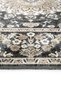 Private Black Distressed Vintage Rug with Floral Print—Authentic Woven Chenille Living Room Rug (xxx) - 8