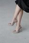Marina Rose Glitter Fabric Rose Detailed Heeled Shoes - 2