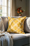 غطاء وسادة على شكل زهرة على الوجهين. غطاء وسادة بسحاب مخفي مطبوع رقميًا - 4