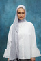 Italian Jacquard Shawl Wave Pattern - Silver