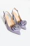 Women's Genuine Leather Evening Dress Shoes Lilac - 4