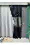 Panel Background Curtain, Amasra Elegans Series, Black Silver Gray Blackout, Blackout (Single Panel) - 5