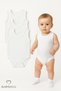 3-Piece 100% Cotton White Sleeveless Baby Bodysuit Set Summer Bodysuit Set for Unisex Baby