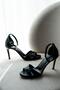 Cross-Strapped Heeled Shoes Black - 4