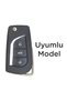 Toyota Corolla Auris Yaris Verso Compatible Switchblade 3 Button Silicone Key Control Nano Case Gray - 2
