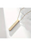 Ayetel Kursi Written Necklace Stainless Steel Rectangle Gold Color - 3