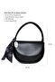 Women's Black Premium Shawl Bag with Hand and Adjustable Shoulder Strap - 3