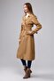 Raglan Sleeve Seasonal Lined Long Trench Coat, Cap - 5