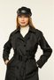 Double Pocket Seasonal Bondit Fabric Long Women's Trench Coat