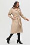 Long Plus Size Women's Lined Trench Coat - 5