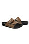 Double Belted Velcro Mink Nubuck Men's Slippers - 6
