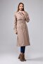 Raglan Sleeve Seasonal Lined Long Trench Coat, Cap - 4