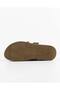 Women's Sabo Slippers - Khaki Beige / Gunt Patent Leather - Comfort Supported Structure Soft Sole - 4