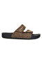 Double Belted Velcro Mink Nubuck Men's Slippers - 4