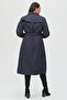 Long Plus Size Women's Lined Trench Coat - 8