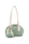 Mint Green/Cream Shk232 Faux Leather Single Compartment Charm Mini Bag Accessory Hand, Arm and Shoulder Bag